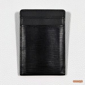 Louis Vuitton Black Epi Leather Pince Cardholder With Money Clip